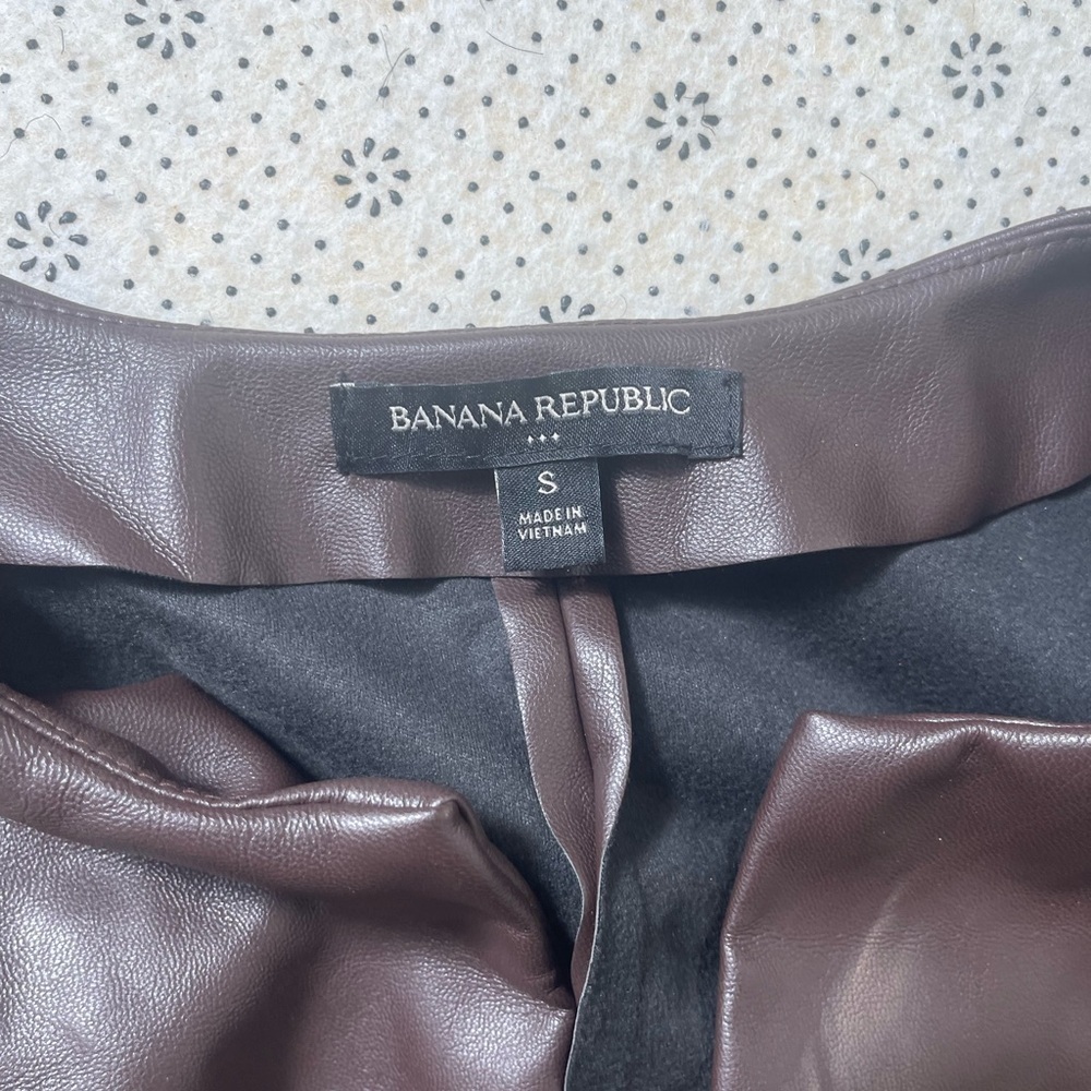 Banana Republic brown vegan leather jacket - Picture 5 of 8